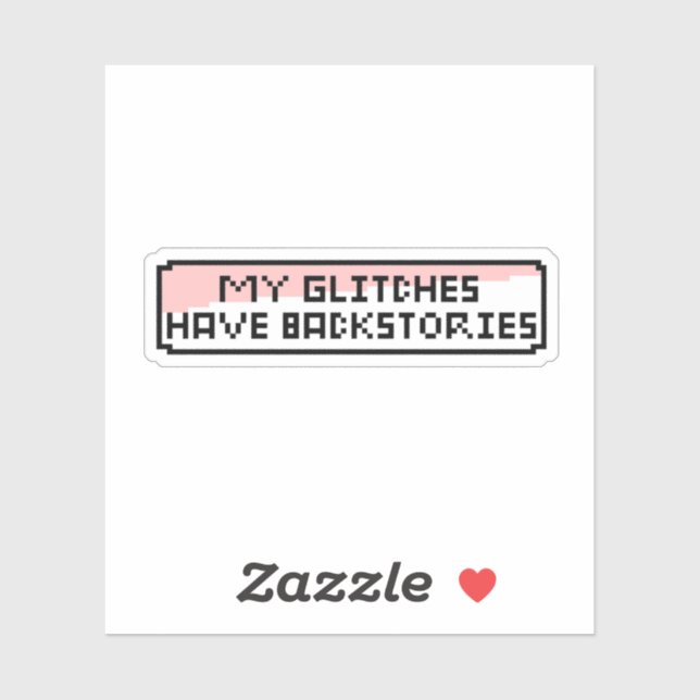 Pixel Glitch Chat – Funny Retro Gamer Sticker (Sheet)