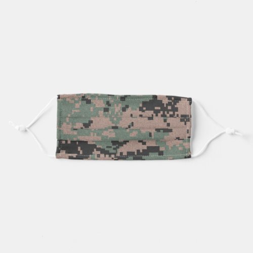 Pixel Green Camouflage Adult Cloth Face Mask