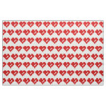 Pixel Heart 8 Bit Love Fabric