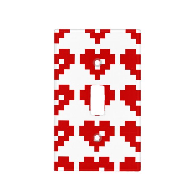 Pixel Heart 8 Bit Love Light Switch Cover (Front)