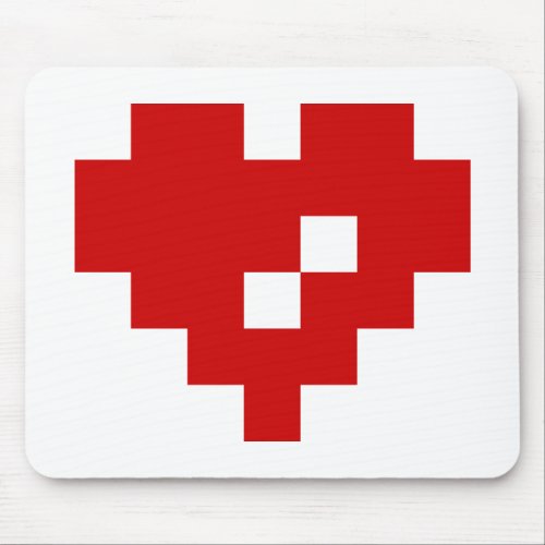 Pixel Heart 8 Bit Love Mouse Pad