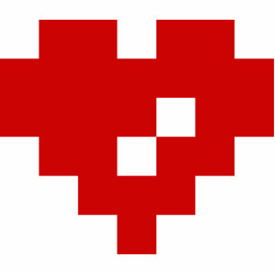 Pixel Heart 8 Bit Love Statuette