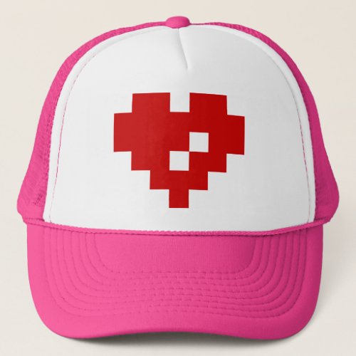 Pixel Heart 8 Bit Love Trucker Hat