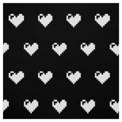 Pixel Heart 8 bits Fabric