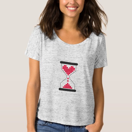 Pixel Heart Love Hourglass T-Shirt