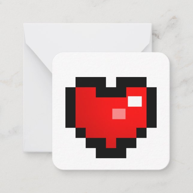 PIXEL HEART NOTE CARD (Front)