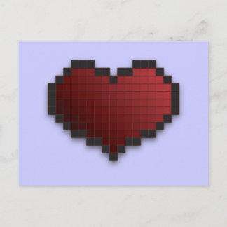 Pixel Heart Postcard