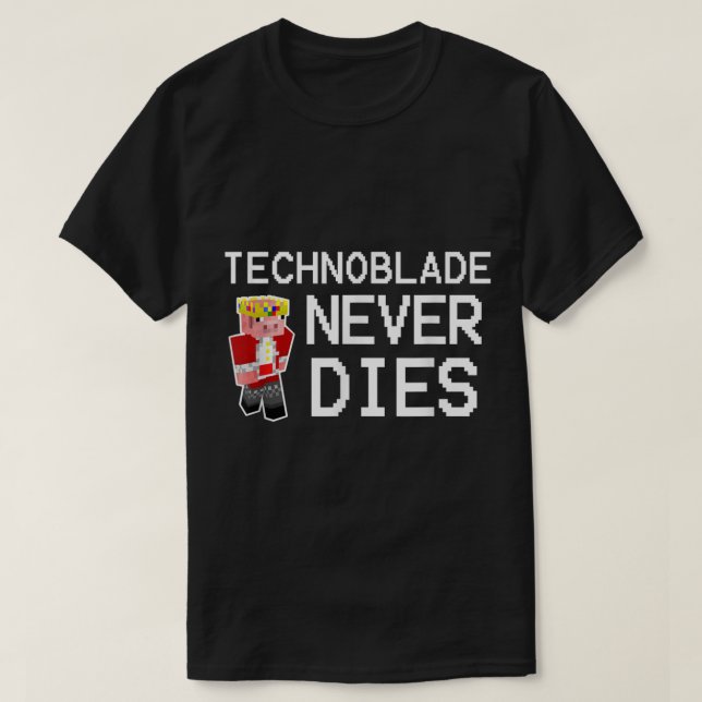 Pixel Hero Never Dies Design T-Shirt (Design Front)