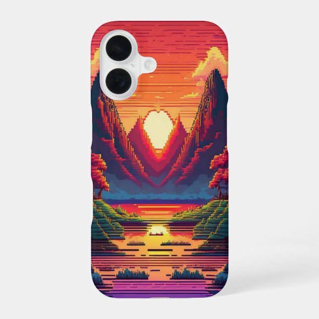 Pixel Horizon iPhone Case (Back)