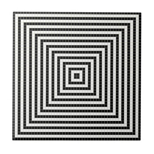 Pixel Illusion Pattern Ceramic Tile