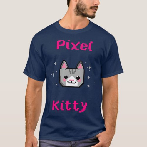 Pixel Kitty 8bit T_Shirt