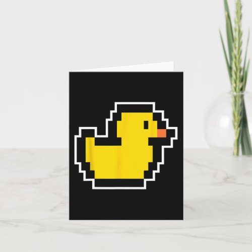 Pixel Little Duck 80s Video Game Halloween Costume Card