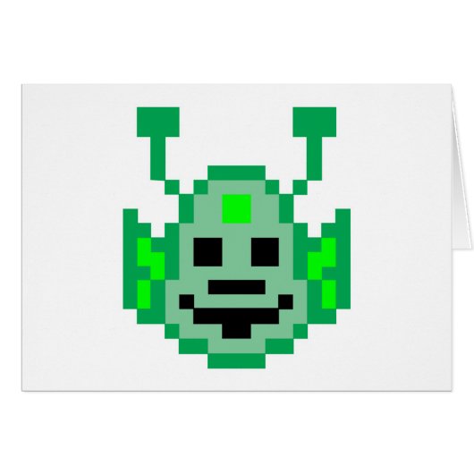 Pixel Martian Alien Cards (Front Horizontal)