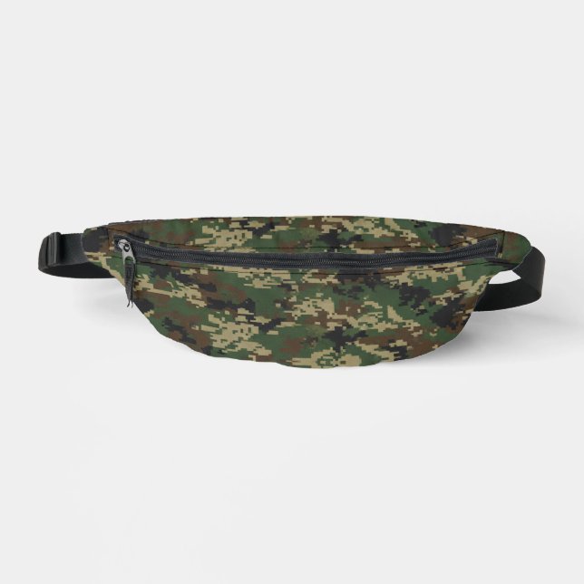 Pixel Military Camouflage Pattern Fanny Pack (Front)
