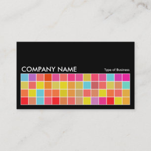Pixel Motif v2 01 Black with Light Gray Business Card