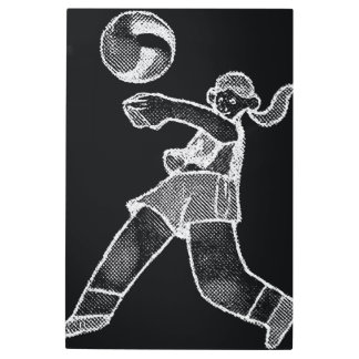 Pixel Motion Soccer Girl – Dynamic Vintage Art
