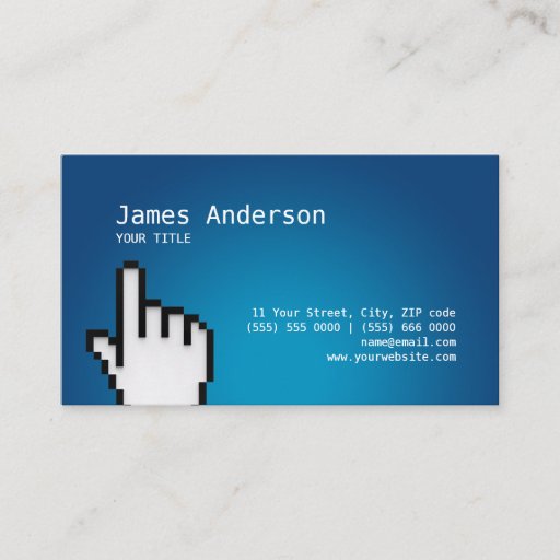 Customizable Mouse Pointer business card
