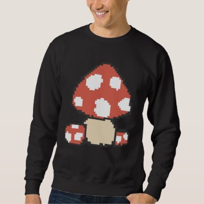 Pixel Mushroom 8 Bit Retro Gaming Fly Agaric Gamer Sweatshirt