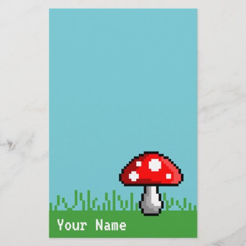 Pixel Mushroom Meadow Stationery