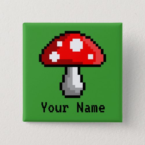 Pixel Mushroom Name Button