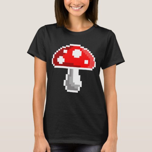 Pixel Mushroom T_Shirt Dark