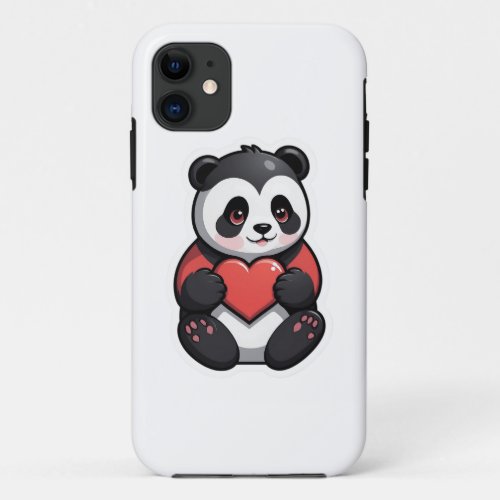 PIxel panda as a sticker iPhone 11 Case