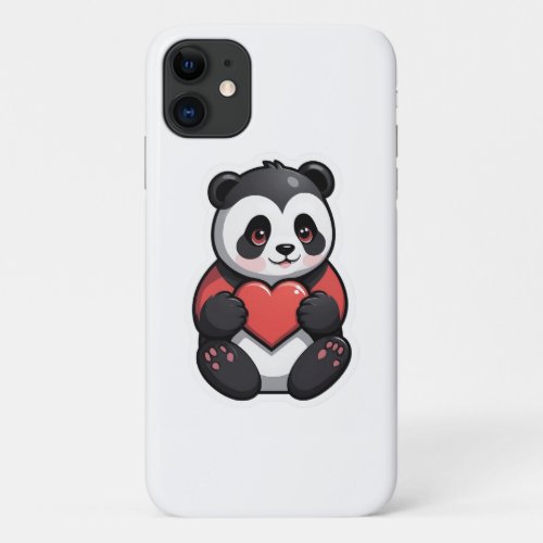 PIxel panda as a sticker iPhone 11 Case