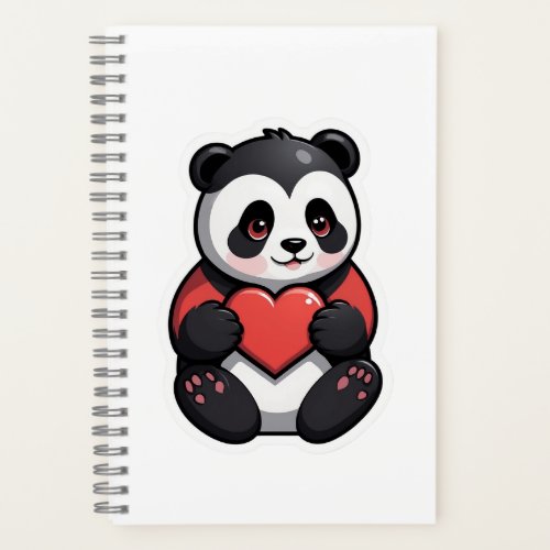 PIxel panda as a sticker Notebook