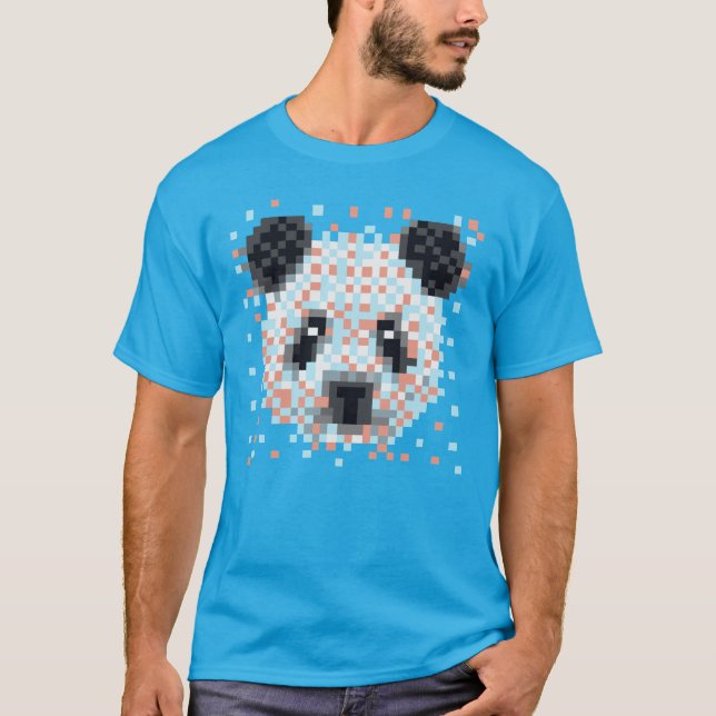 Pixel Panda Geek T-Shirt (Front)