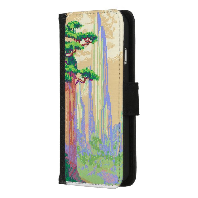 Pixel patio α_Type none iPhone Wallet Case (Left)