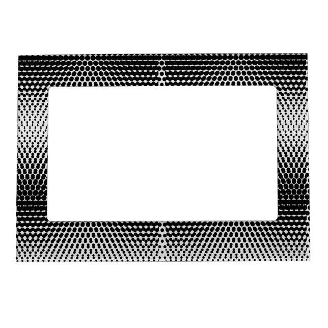 Pixel Pattern 09.B.w. White BG Magnetic Frame (Front)