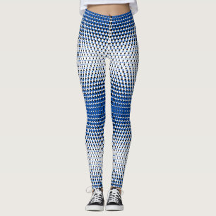 Pixel Pattern 09.BBLK.w White BG Leggings