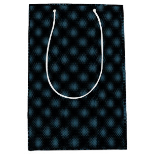 Pixel Pattern 10.B.bw Black BG Medium Gift Bag