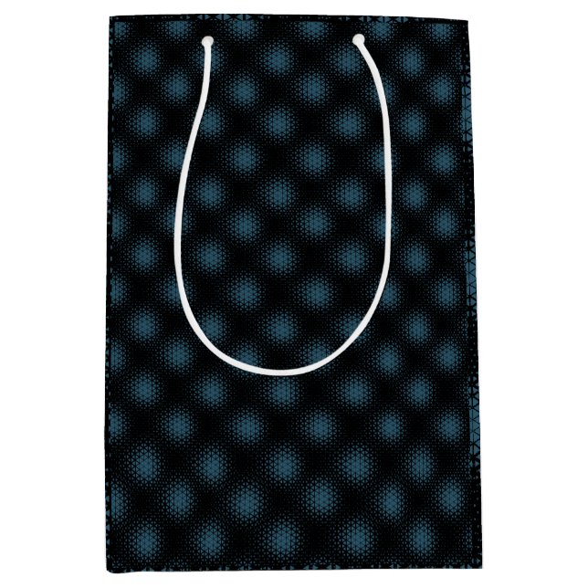 Pixel Pattern 10.B.bw Black BG Medium Gift Bag (Front)