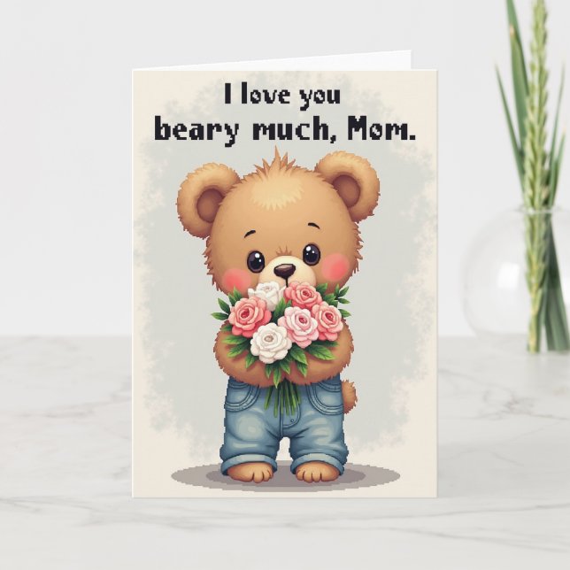 Pixel Pattern Love Card (Front)