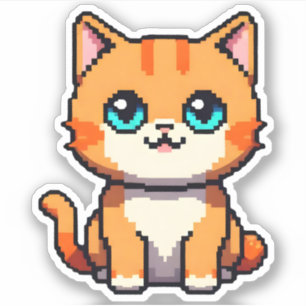 Pixel Perfect Kitty Sticker