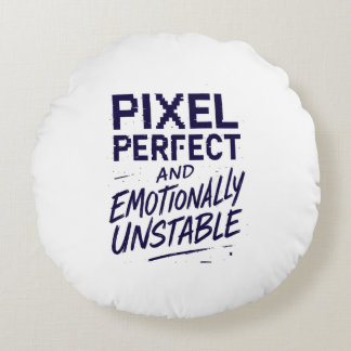 Pixel Perfect Round Pillow