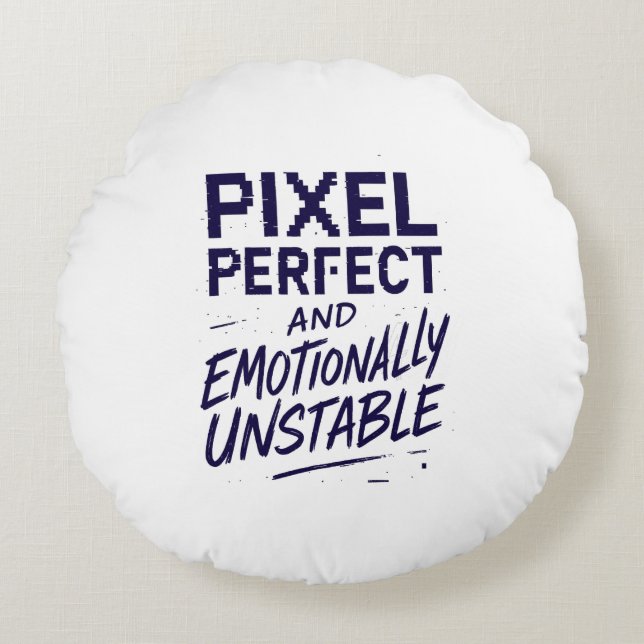 Pixel Perfect Round Pillow (Front)