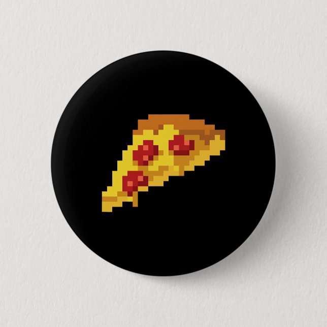 Pixel Pizza 80s Video Game Retro 8-bit Halloween C Button (Front)