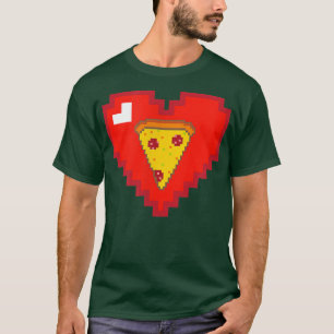 Pixel Pizza Heart 80s Video Game Love 13282855 T-Shirt