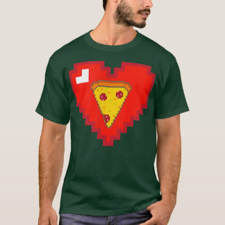 Pixel Pizza Heart 80s Video Game Love 13282855 T-Shirt