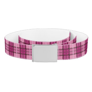 Pixel Plaid_Magenta-Black Belt