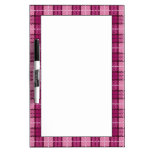 Pixel Plaid_Magenta-Black Dry-Erase Board