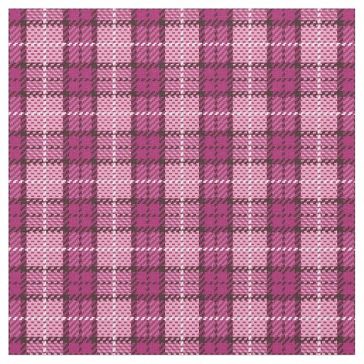 Pixel Plaid_Magenta-Black Fabric