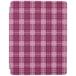 Pixel Plaid_Magenta-Black iPad Smart Cover