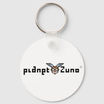 Pixel_planetzuno_logo_03 Keychain by ZunoDesign at Zazzle
