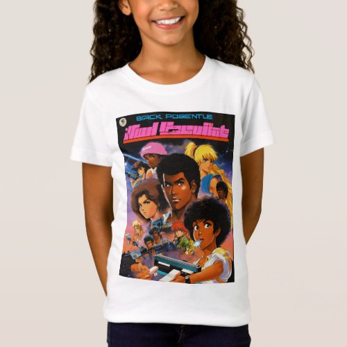 Pixel Playtime 16_Bit Black Characters Kids T_Sh T_Shirt