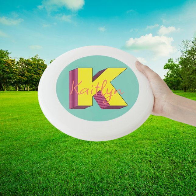 Pixel Pop Party "K" with Name Wham-O Frisbee (Creator Uploaded)