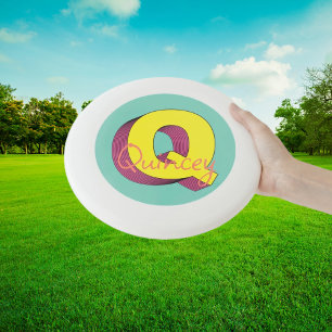 Pixel Pop Party "Q" with Name Wham-O Frisbee