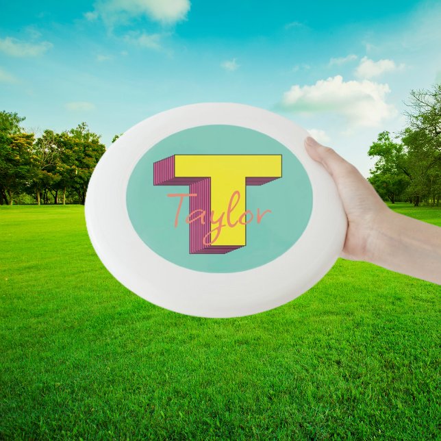 Pixel Pop Party "T" with Name Wham-O Frisbee (Creator Uploaded)